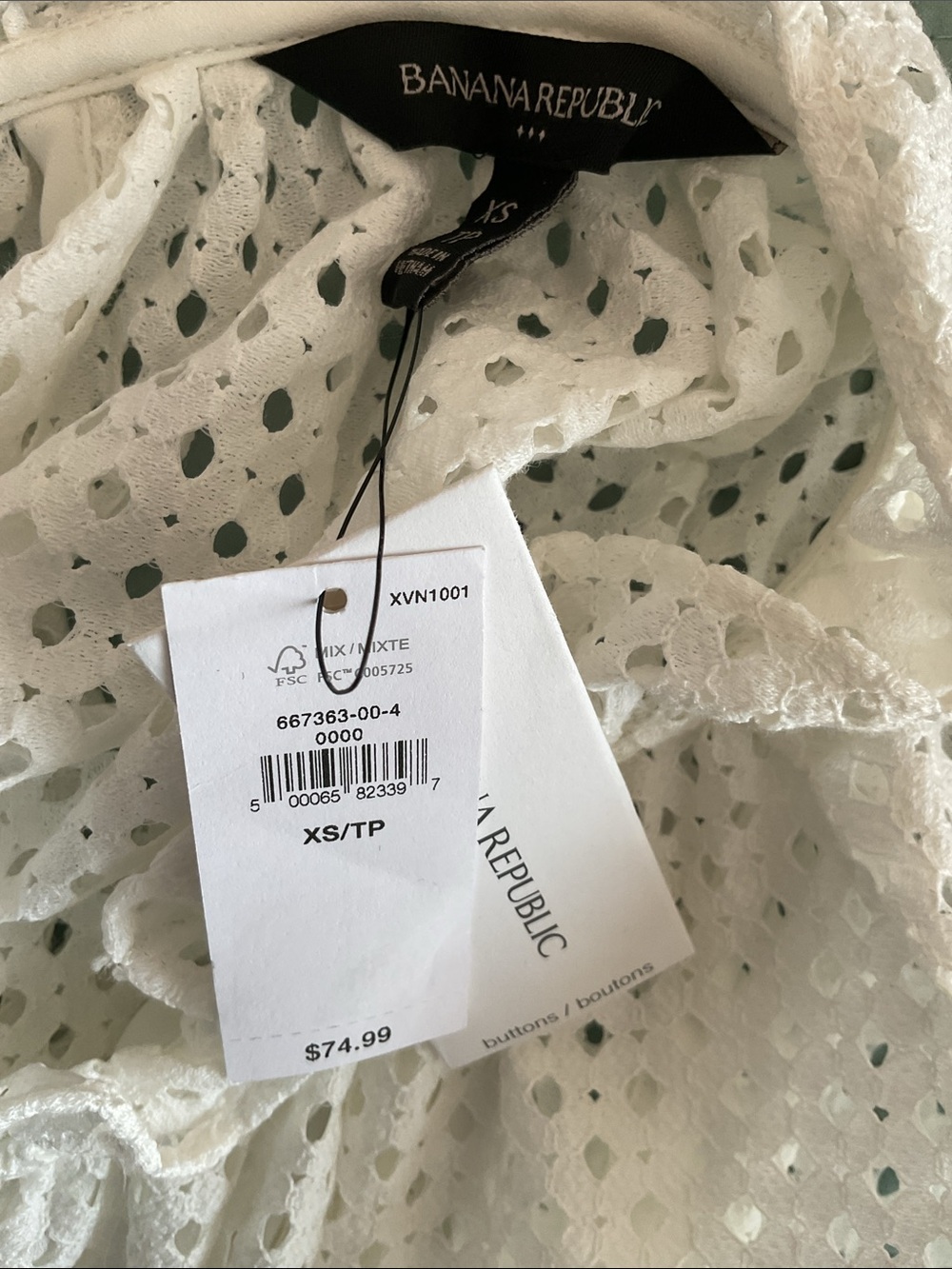 Eyelet Ruffled Neck Blouse - Picture 6 of 9